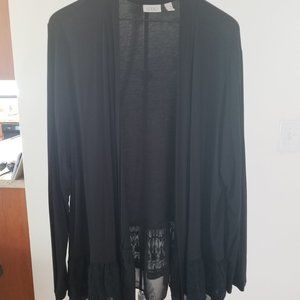 LOGO by Lori Goldstein Open Cardigan, XL